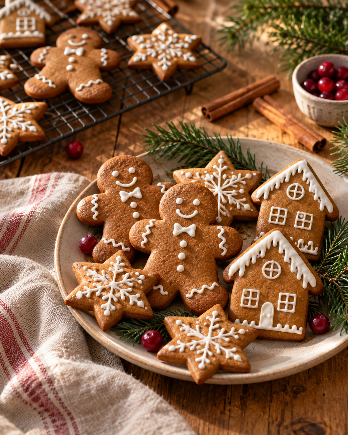 Decorated gingerbread cookies