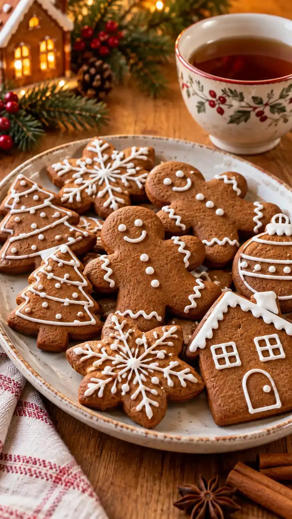 Large bakery-style gingerbread cut-outs with thick centers, neat outlines and a generous decorating surface.
