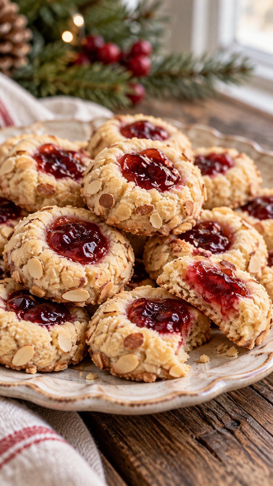 Cherry Almond Thumbprints