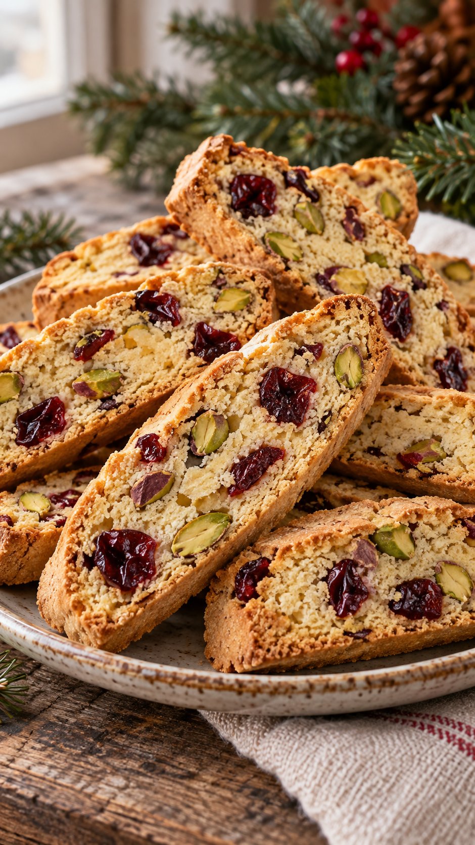 Cherry Pistachio Biscotti