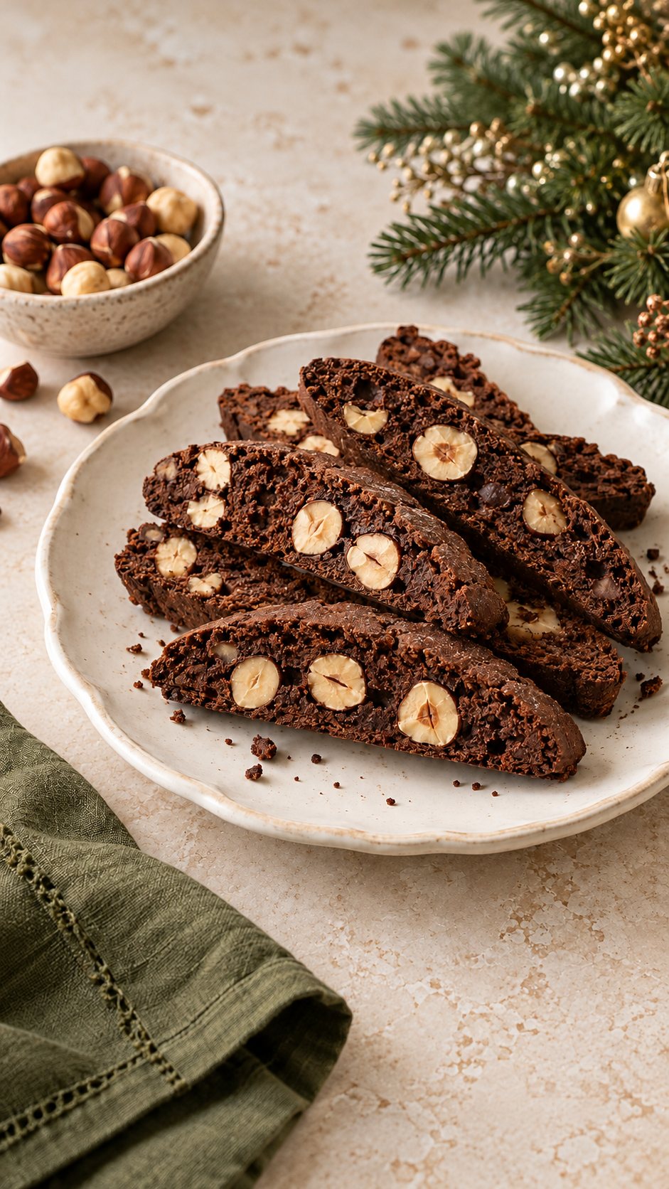 Chocolate Hazelnut Biscotti