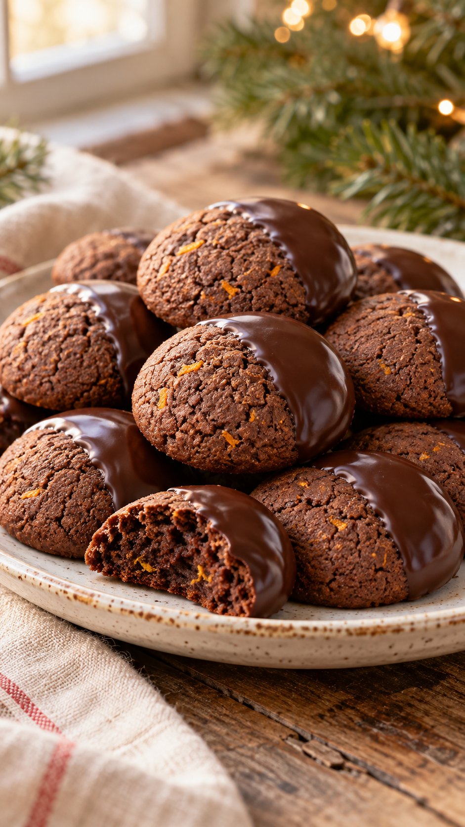 Chocolate Orange Ricotta Cookies