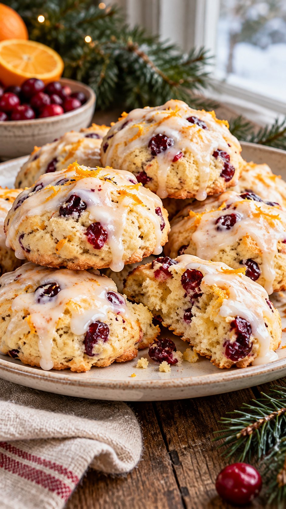 Cranberry Orange Ricotta Cookies