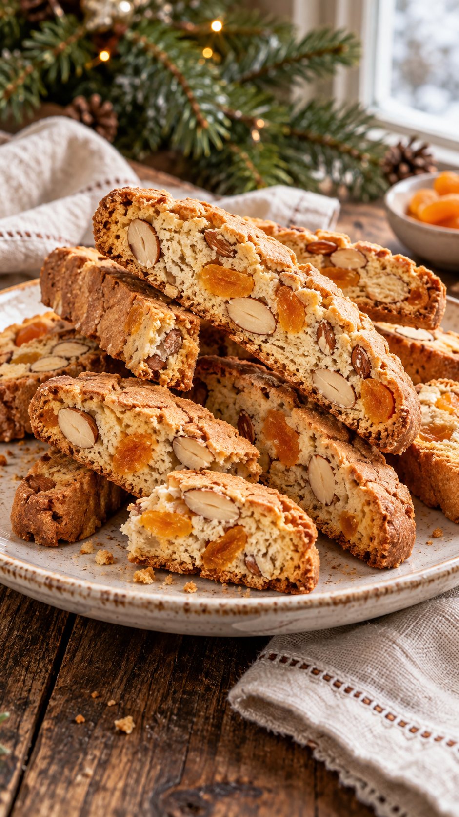 Dried Apricot Almond Biscotti