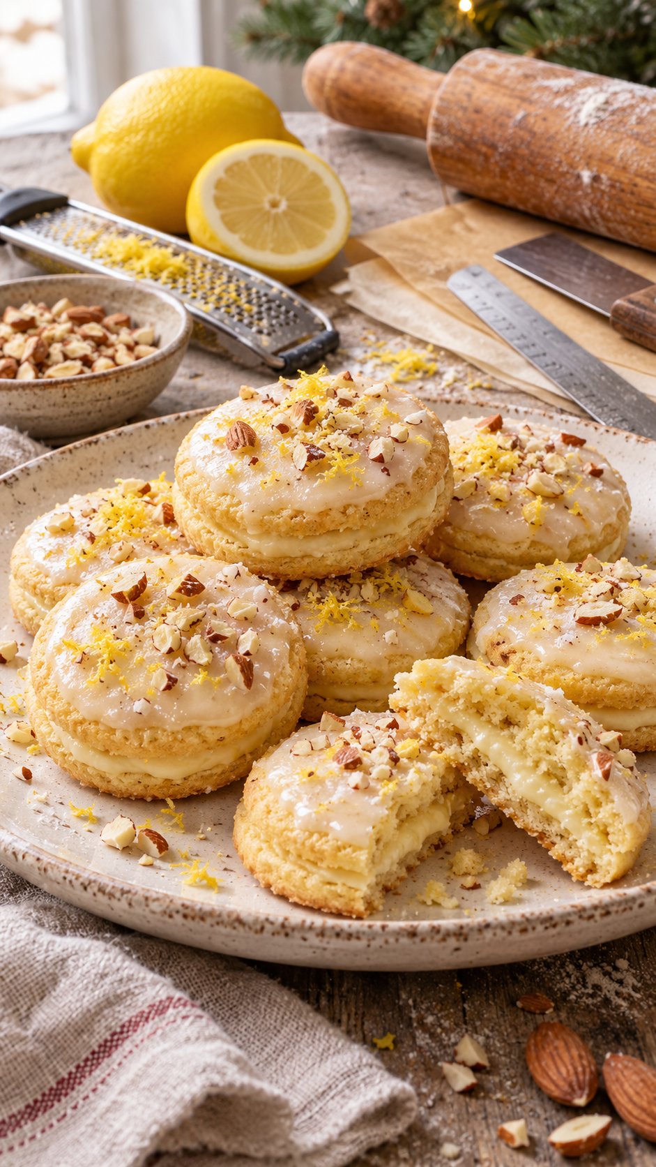 Lemon Almond Butter Cookies