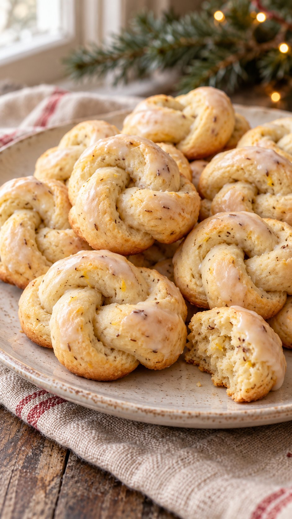 Lemon Anise Knot Cookies