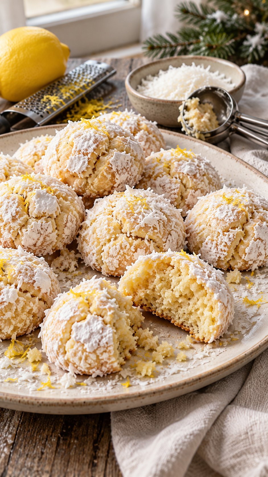 Lemon Coconut Amaretti
