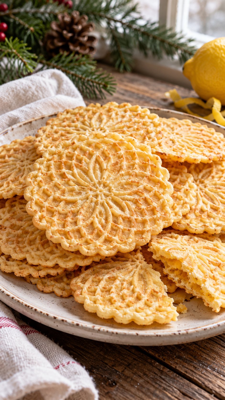 Lemon Pizzelle