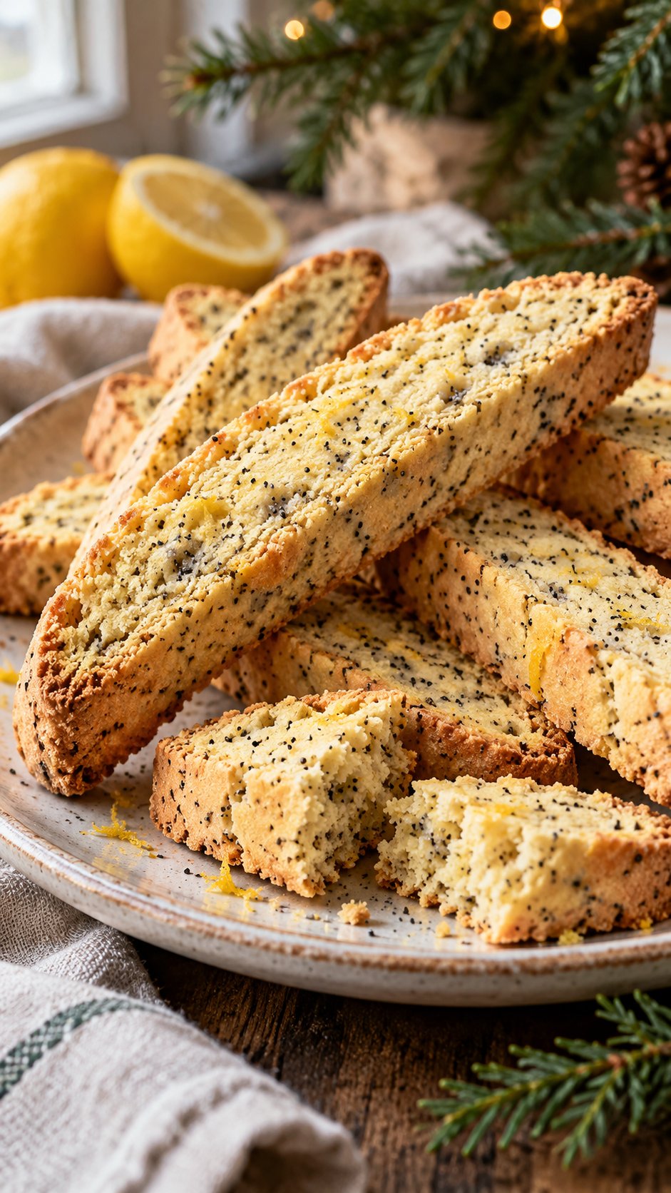 Lemon Poppy Seed Biscotti