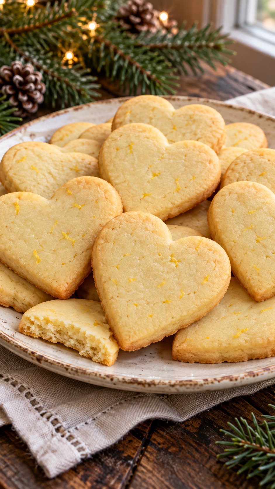 Lemon Shortbread Hearts