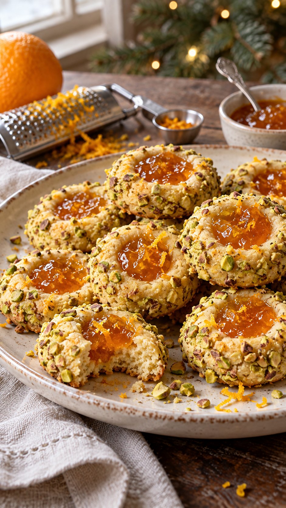 Orange Pistachio Thumbprints