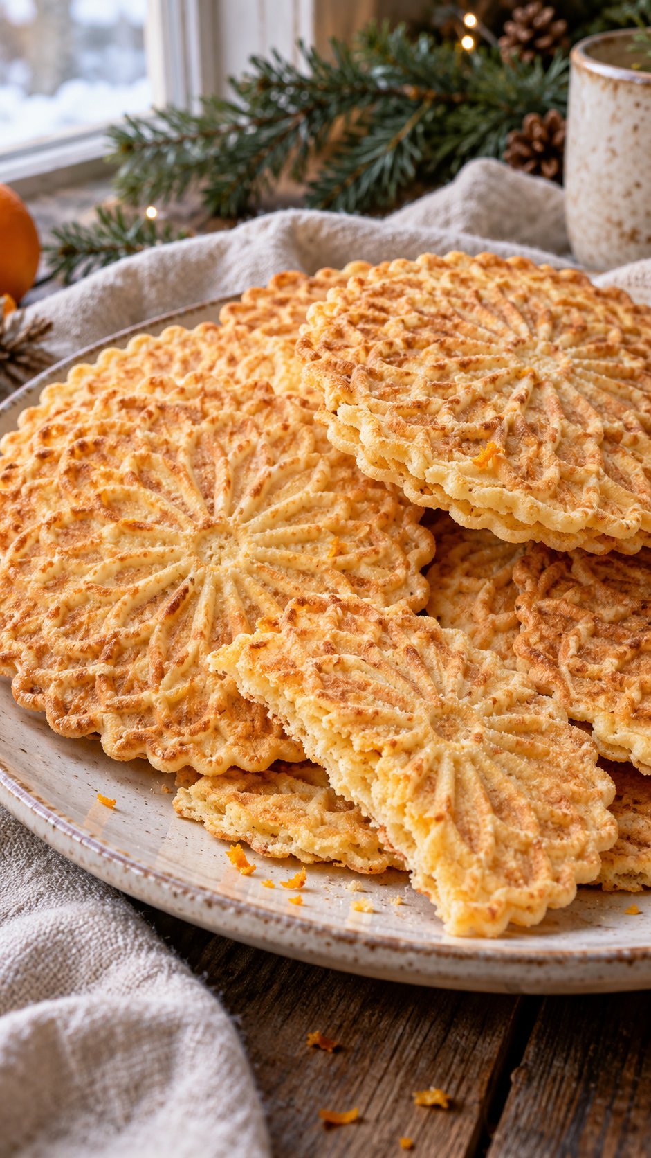 Orange Pizzelle