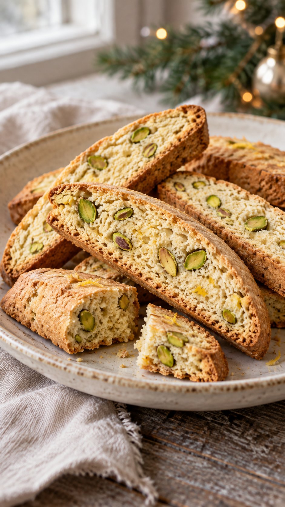 Pistachio Lemon Biscotti