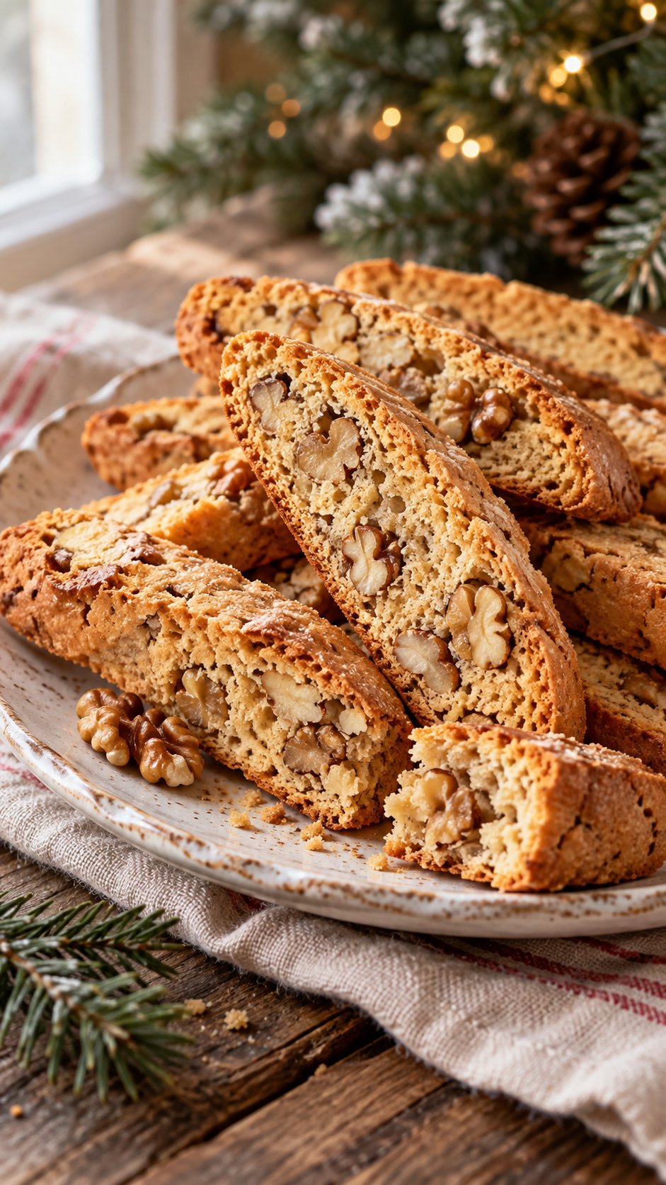 Walnut Honey Biscotti