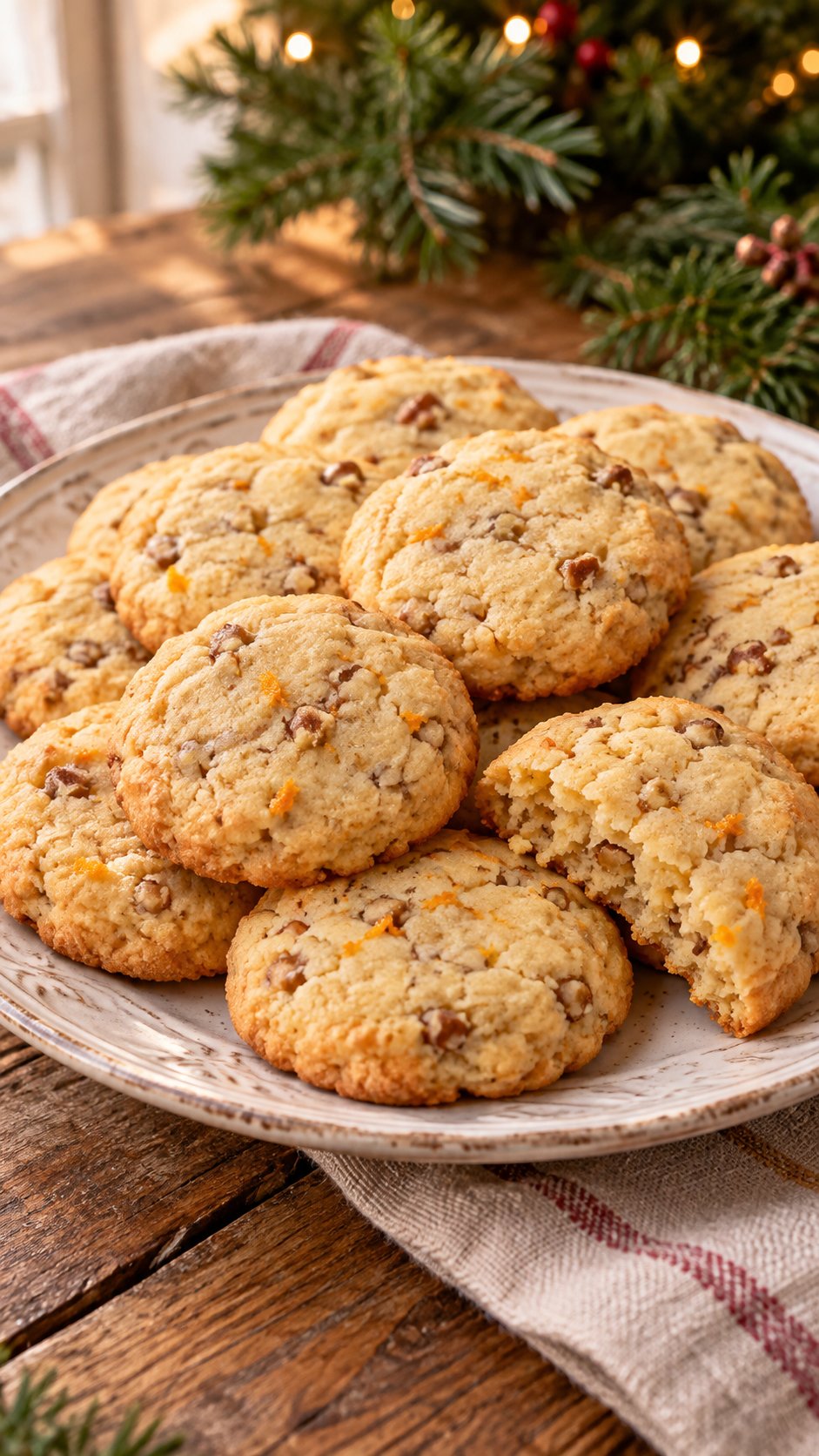 Walnut Orange Butter Cookies