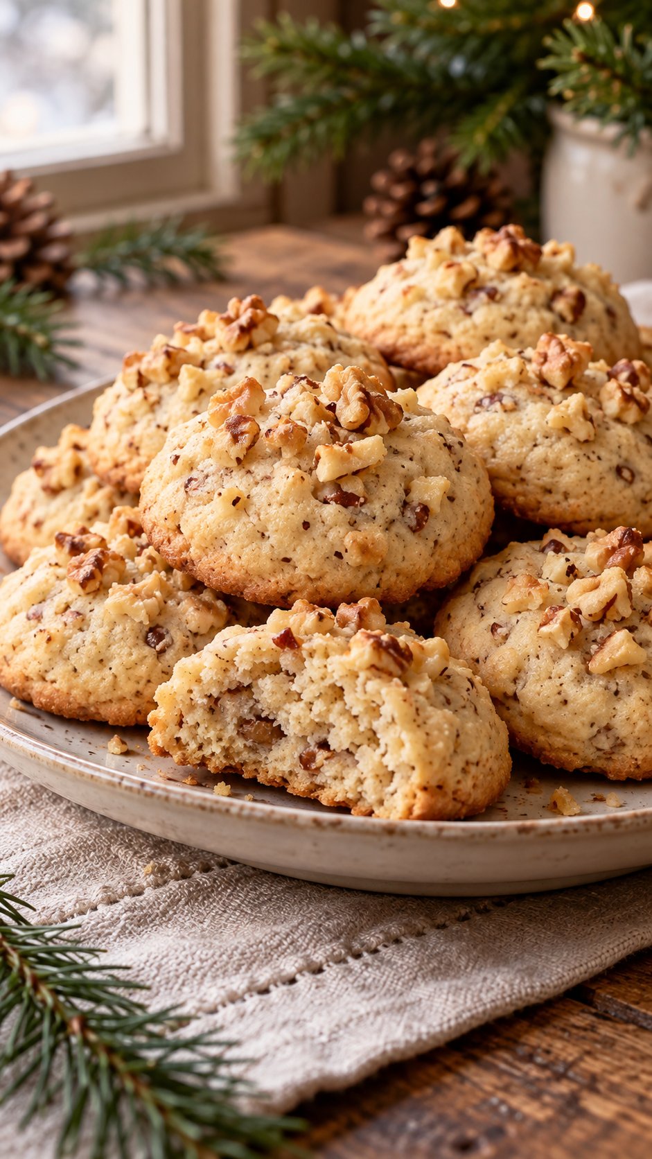 Walnut Ricotta Cookies